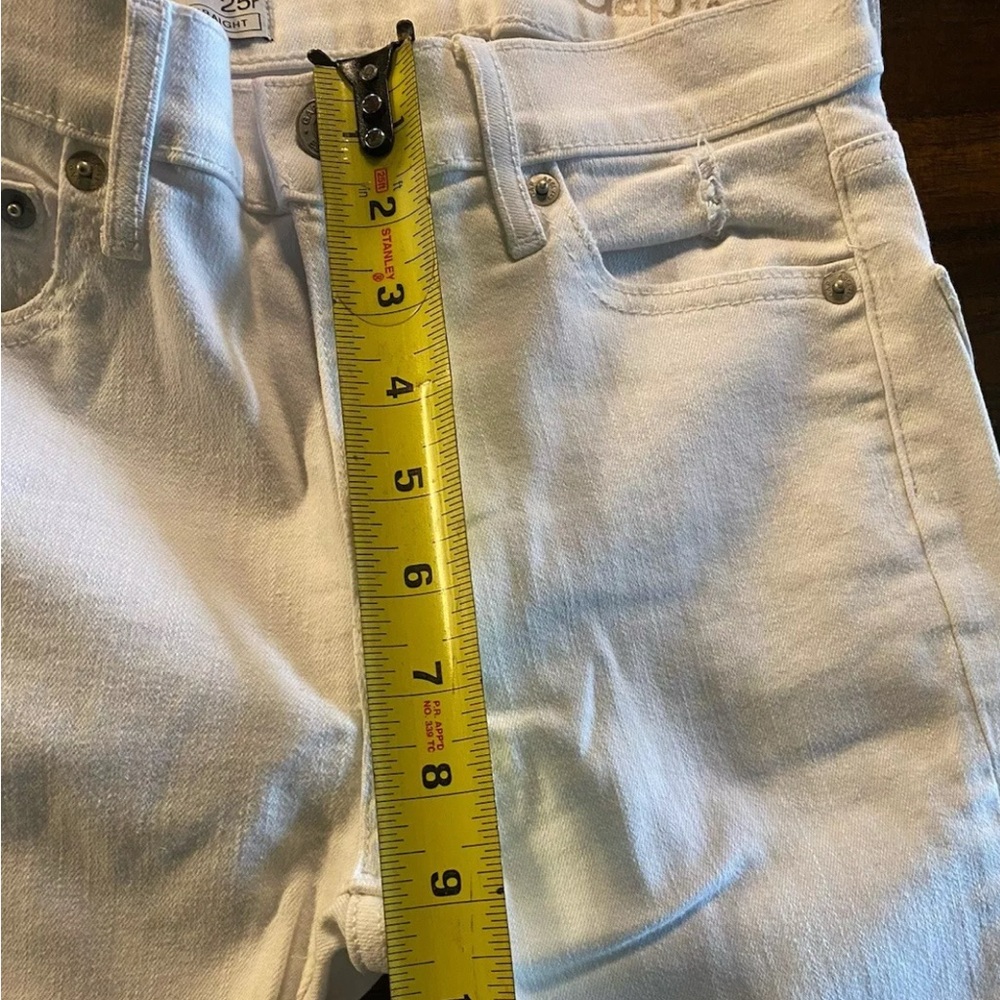 GAP 1969 Womens Slim Straight Size 25R White Denim 5 Pocket